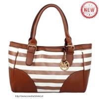 michael kors striped medium bruin boekentassen Winkel Almere n4565937